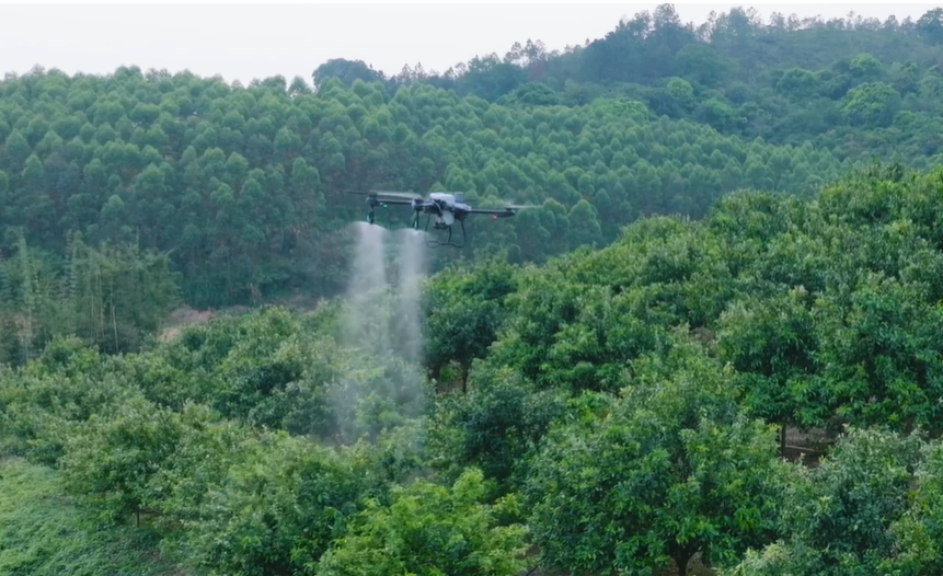 Pulverização agrícola com drones